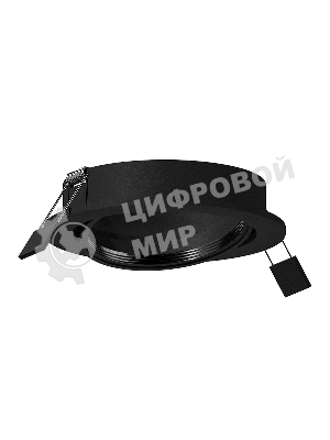Корпус светильника встраиваемый поворотный для насадок D70mm C7652 SBK черный песок D106*H25mm MR16 GU5.3