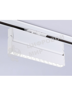 Трековый однофазный светодиодный светильник Ambrella light GL6816 WH белый LED 12W 4200K 24° 230*22*87