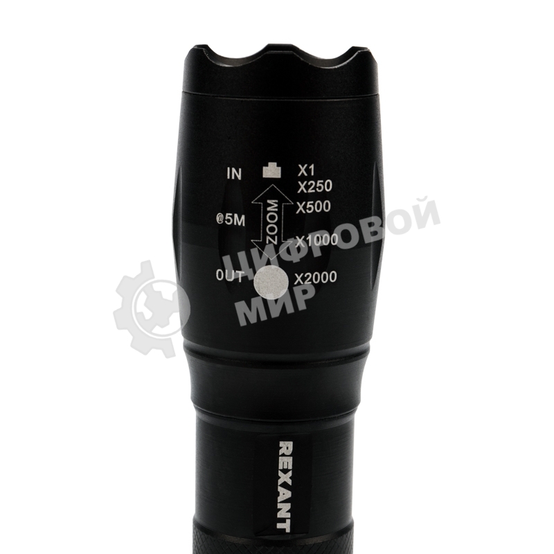 Фонарь ручной Rexant сверхъяркий 5 Вт, регулируемый фокус, алюминий, 3 х ААА