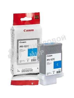 Картридж струйный Canon PFI-107C (6706B001) голубой (130 мл) для Canon iP F680/685/780/785