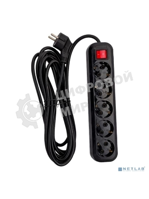 Сетевой фильтр 5bites SP5B-350 5S/3*1.5MM2/16A/ABS/5M/черный