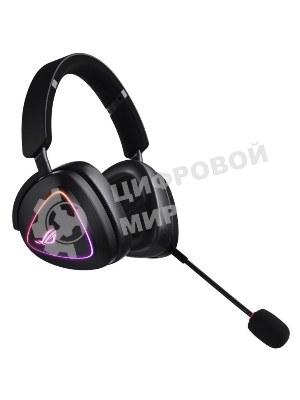 Гарнитура ASUS ROG Delta II чёрный, беспроводная + проводная, Bluetooth, подсветка