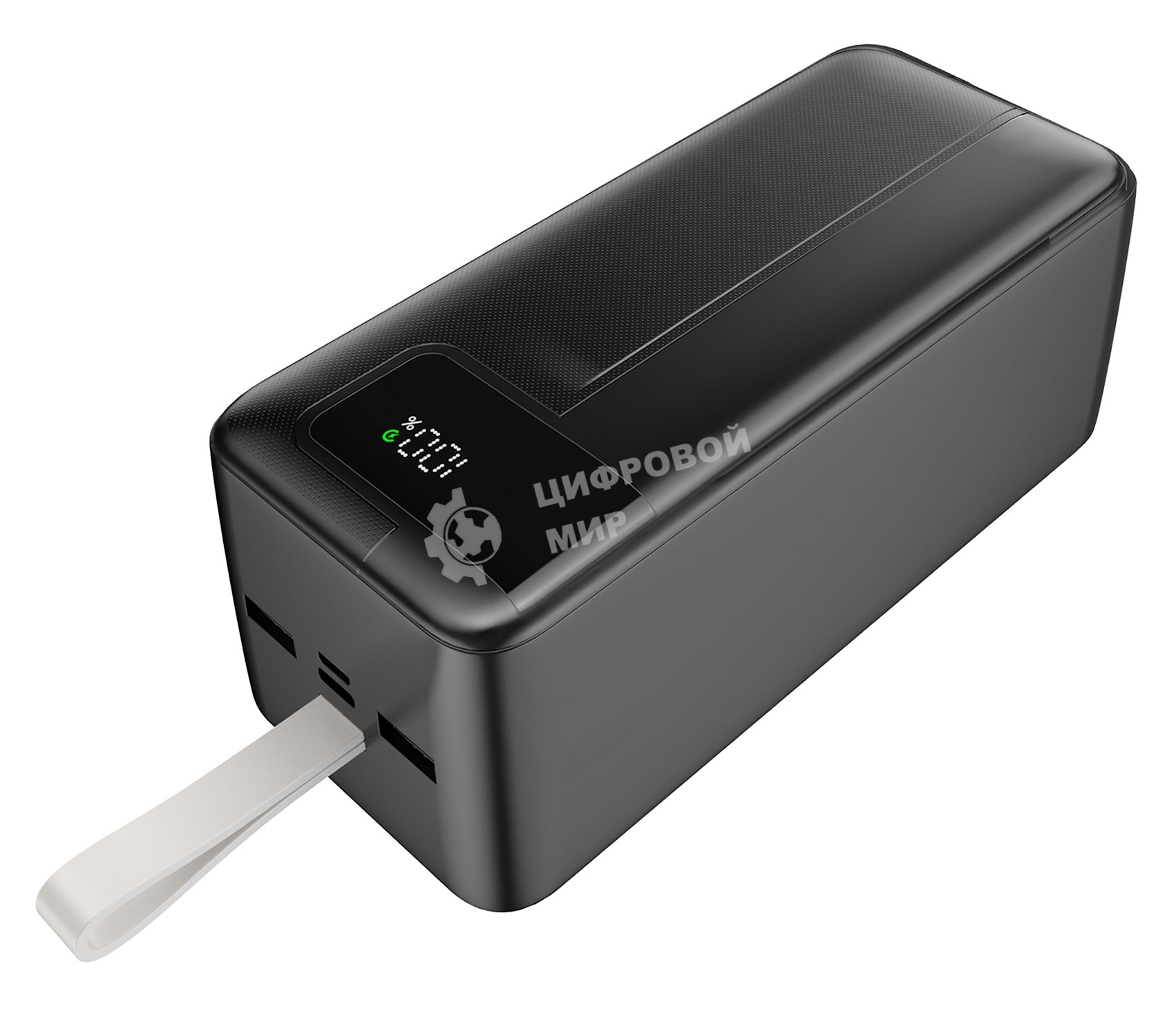 Портативный аккумулятор Gembird GPB-50Q, 50000мА·ч, QC/PD, дисплей, черный