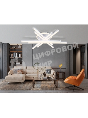 Потолочный светодиодный светильник Ambrella light FL6271 WH белый 98W 3000K-6400K 700*615*135 (ПДУ ИК)