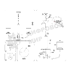 Люстра Ambrella light LH71271/5 BS/DB латунь/темно синий E14/5 max 40W D650*840