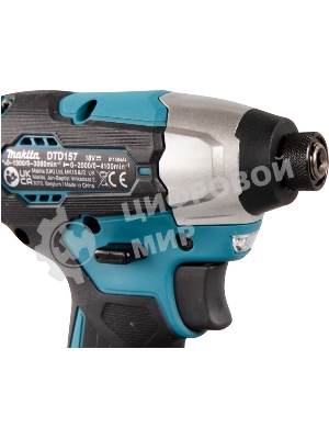 Дрель-шуруповерт Makita DTD157Z, 18 В, 0 Ач, 140 Нм, бесщеточный, ударный