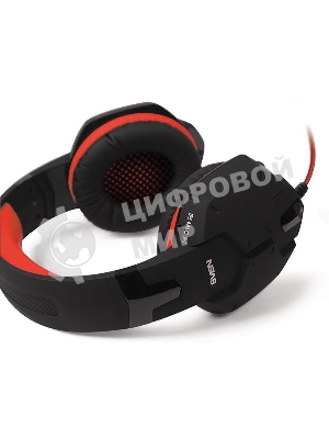 Гарнитура Sven AP-G988MV чёрный-красный, проводная, 3.5 мм