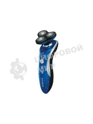 Электробритва Centek CT-2170 (синий) ротор 3D, влажное бритье, 3 плав.головки, 2-ные лезвия, до 50 мин раб