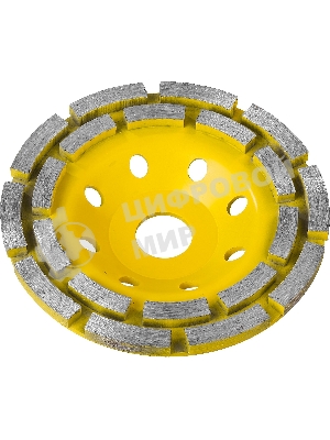 Чашка шлифовальная STAYER PROFESSIONAL 33381-125 алмазная сегментная двухрядная высота 22.2мм 125м