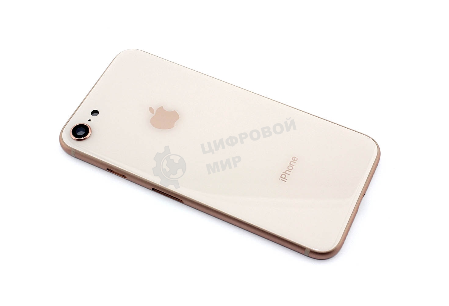 Задняя крышка (корпус) в сборе с рамкой для Apple iPhone 8 розовый (Rose Gold)