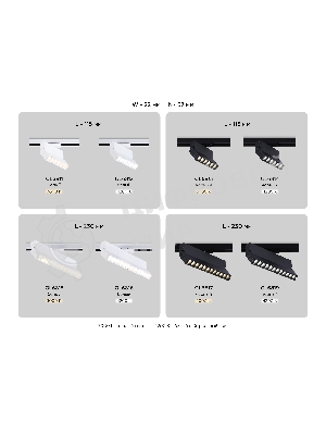 Трековый однофазный светодиодный светильник Ambrella light GL6816 WH белый LED 12W 4200K 24° 230*22*87