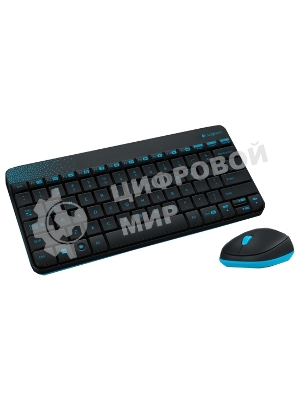 Комплект клавиатура + мышь Logitech Wireless Desktop MK240 Nano черный Retail Combo