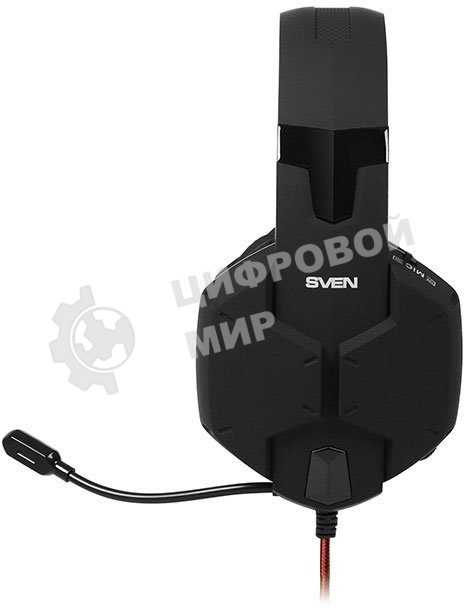 Игровые стереонаушники с микрофоном SVEN AP-G988MV, черный-красный Игровые стереонаушники с микрофоном SVEN AP-G988MV, черный-красный