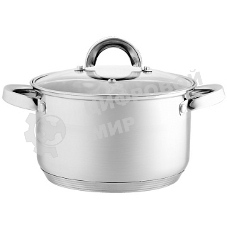 Кастрюля WEBBER BE-113/2 из нерж стали со стеклянной крышкой (d=22; 5,2 л) (6)