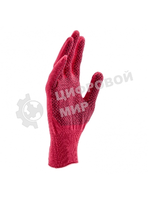 Перчатки из синтетической нити, ПВХ точка, 13 класс, 