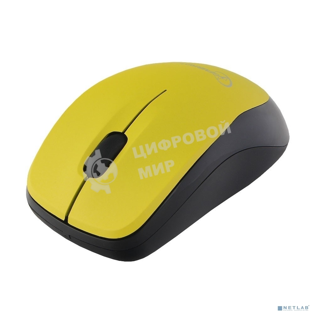 Мышь беспроводная Gembird MUSW-360-LM желтый, 1000 dpi, радиоканал, USB, кнопки - 3