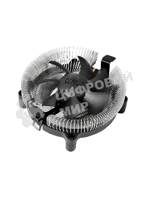 Кулер для процессора PCCooler E80 (65W, 3-pin, 42mm, Al/Cu, -mm, 1x80мм, 29.61CFM, 22dBA, 2000RPM, S: 1851/1700/1200/115X, AM5/AM4, silver, black)