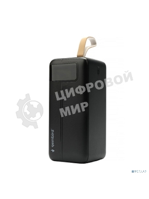 Портативный аккумулятор Gembird GPB-50Q, 50000мА·ч, QC/PD, дисплей, черный