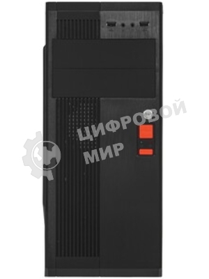 Компьютерный корпус Miditower ExeGate UN-605B Black, ATX, (без БП), 2*USB, Audio, замок блокировки кнопки питания