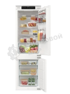 Встраиваемый холодильник Gorenje NRKI517141 белый двухкамерный 175/68 л морозилка снизу, No Frost