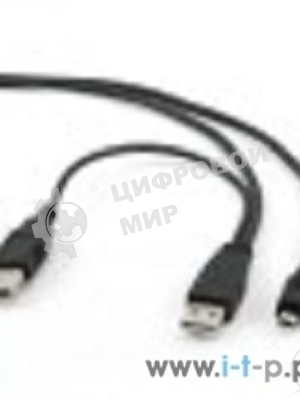 Кабель Gembird/Cablexpert USB 2.0 Pro, 2xAM/miniBM 5P, 0.9м, экран, черный