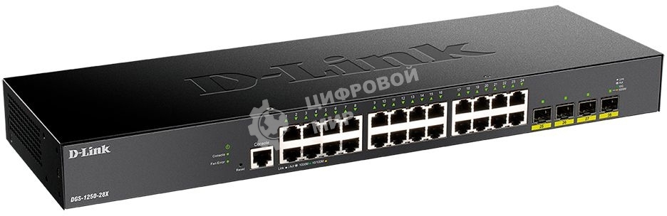 Коммутатор D-Link DGS-1250-28X/A1A 24G 4SFP+ управляемый