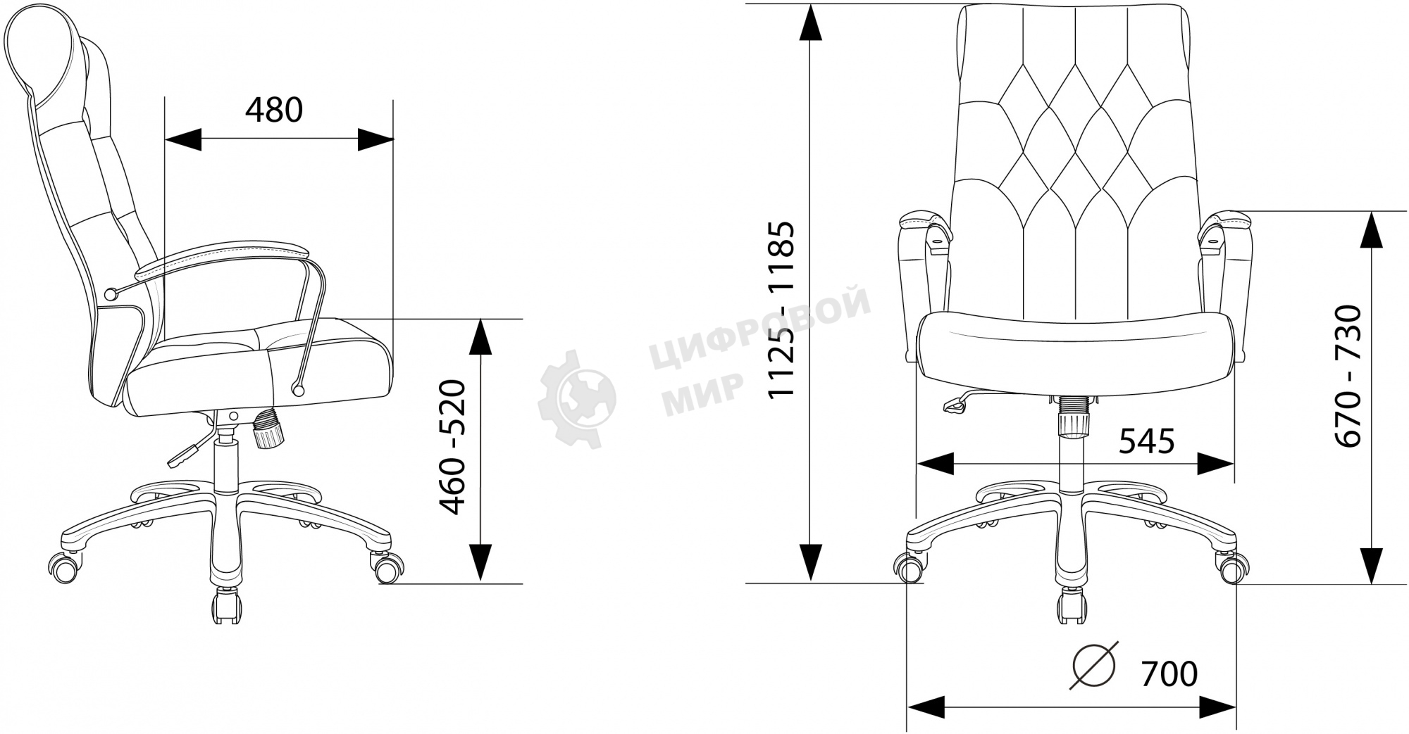 Кресло руководителя Бюрократ T-9928SL Fabric серый Italia 26, крестов. металл хром