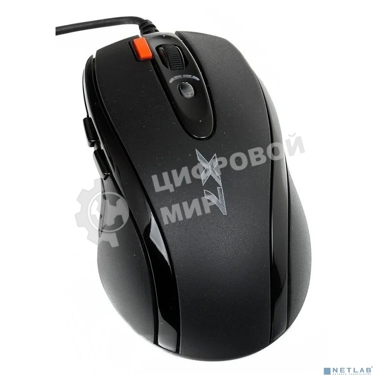 Мышь проводная A4Tech XL-750BK черный/красный, 3600 dpi, USB, кнопки - 7