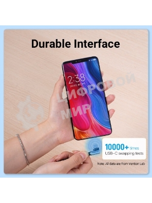 Кабель Vention USB 2.0 CM/CM угловой - 1м. Серый 5А PD100W