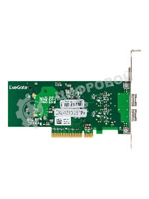 Сетевой адаптер ExeGate EXE-X710-2SFP+ (PCI-E x8 v.3, порты 2x SFP+, Dual 10Gb/s, Server NIC Chipset Intel FTXL710)
