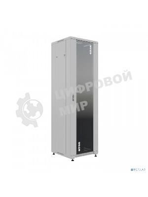 Шкаф серверный NTSS Премиум (NTSS-R22U6060GS) напольный 22U 600x600 мм пер. дв. стекл. металл 900 кг серый IP20 сталь