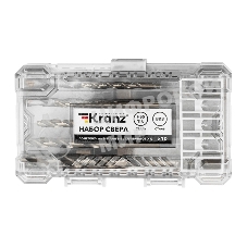 Набор сверл комбинированный, 10 предметов KRANZ