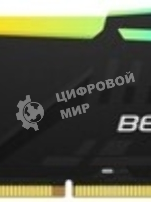Оперативная память Kingston Fury Beast, DDR5, 16GB (1x16GB), 5200MHz, CL40, DIMM, с радиаторами, RGB, черный
