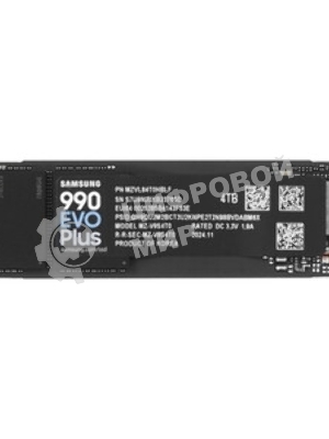 Накопитель SSD Samsung 990 EVO Plus, 4 ТБ, M.2 2280, PCIe 4.0 x4, NVMe 2.0, R/W 7250/6300