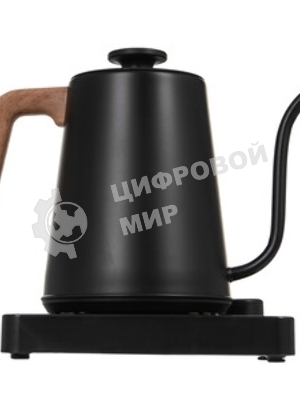 Чайник электрический Kitfort КТ-6726 1л. 1200Вт черный/дерево корпус: нерж.сталь/пластик