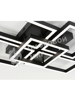 Потолочный светодиодный светильник Ambrella light FA1012/4+1 BK черный 90W 3000K-6400K 710*490*95 (ПДУ ИК)