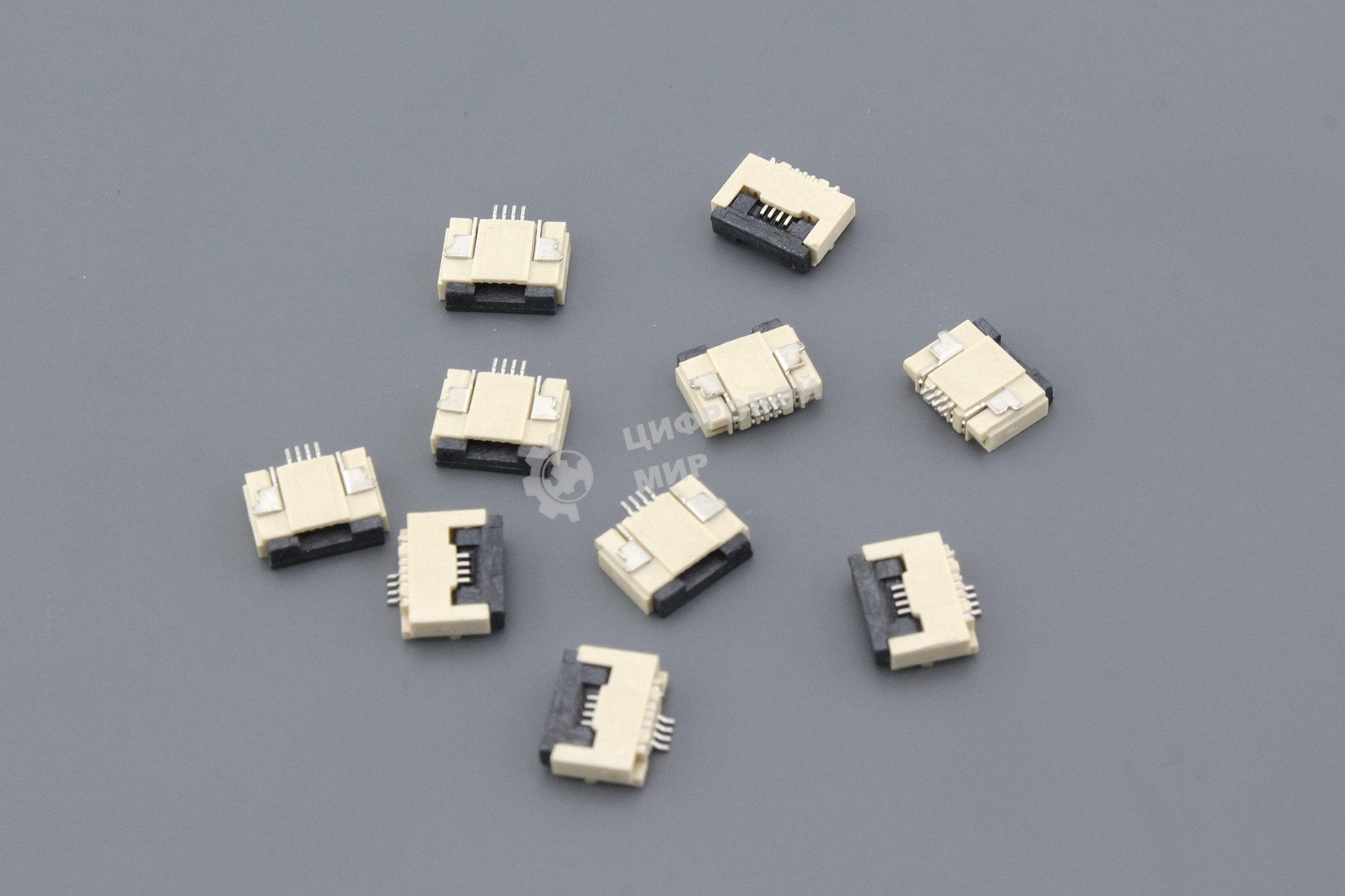 Разъем FPC Flip-Lock 0510-4RLGF 4 pin высота 1мм шаг 0,5мм 10 шт