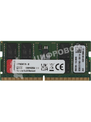 Оперативная память Kingston ValueRAM, DDR5, 32GB (1x32GB), 5600MHz, CL46, SO-DIMM