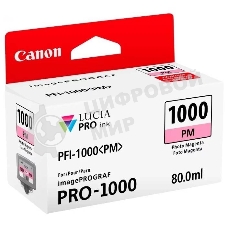 Картридж струйный Canon PFI-1000 PM для IJ SFP PRO-1000 WFG. Фото пурпурный. 80 мл.