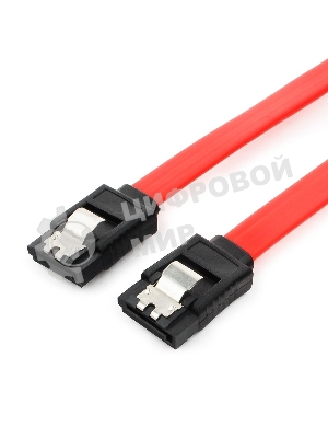 Кабель интерфейсный SATAIII Cablexpert CC-SATAM-DATA-0.8M, 80 см, 7pin/7pin, защелка, пакет