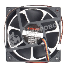 Вентилятор для корпуса Gembird черный, 120 мм, 2500 об/мин, 30 дБ, 4 pin