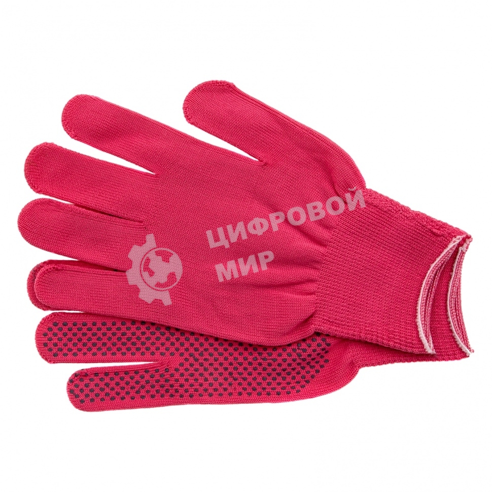 Перчатки из синтетической нити, ПВХ точка, 13 класс, 