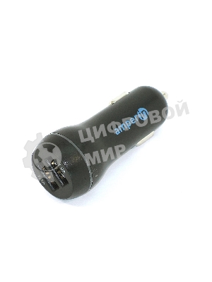 Автомобильное зарядное устройство AMPERIN CCB-2USB USB 1 DC 5V/2.1A USB 2 5V/1A Черный