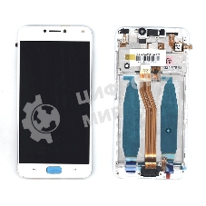 Дисплей для Asus ZenFone 4 Max ZC554KL белый с рамкой