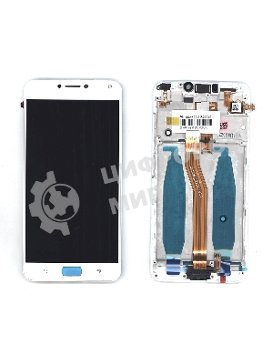 Дисплей для Asus ZenFone 4 Max ZC554KL белый с рамкой