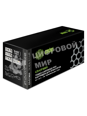 Картридж лазерный Cactus CS-CF360X черный (12500 стр.) для HP CLJ M552dn/M553dn/M553N/M553x