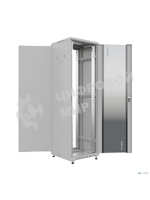 Шкаф коммутационный NTSS Премиум (NTSS-R18U6060GS) напольный 18U 600x600 мм пер. дв. стекл металл 900 кг серый 510 мм 903 мм IP20