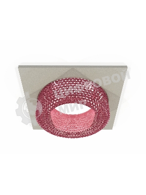 Комплект встраиваемого светильника Ambrella light XC7633022 SGR/PI серый песок/розовый MR16 GU5.3 (C7633, N7193)