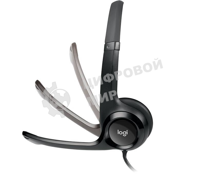 Гарнитура проводная Logitech Headset H390 USB черный