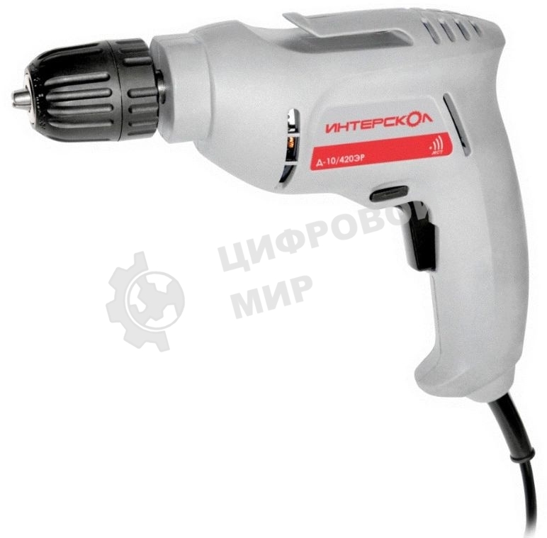 Дрель безударная Интерскол Д-10/420ЭР Промо 400Вт патрон:быстрозажимной реверс